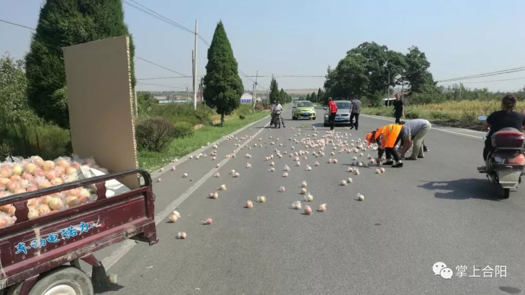 发生在108国道合阳路井段上的这一幕.