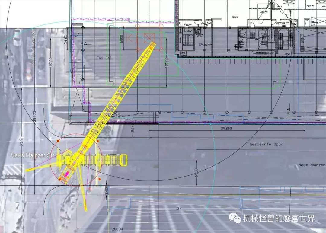 在法兰克福市中心一座90米高楼楼顶,需要安装一台塔吊,塔吊最大组件