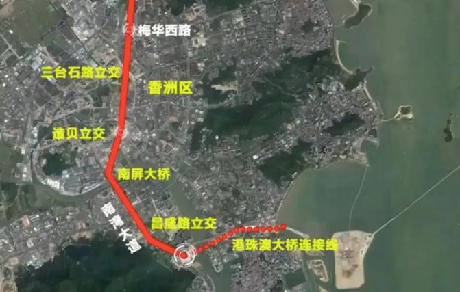 缩短成 只有30分钟的车程 兴业快线建成后 唐家湾到珠海香洲拱北地区