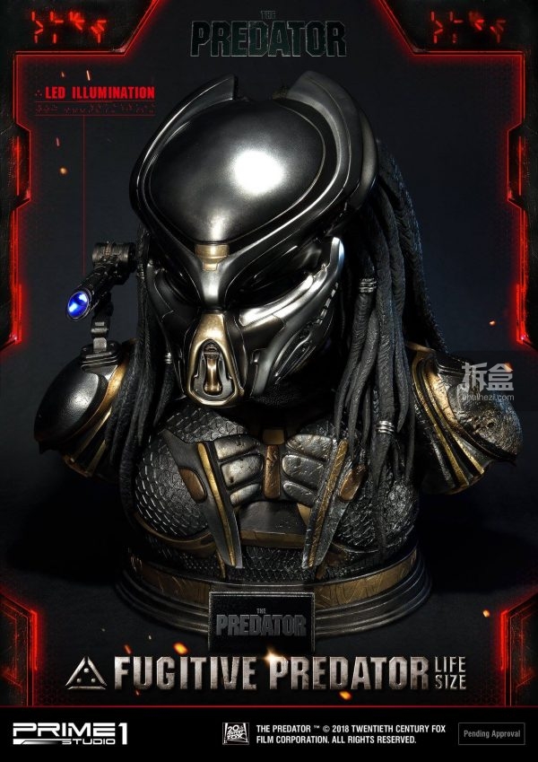 prime 1 studio 铁血战士 fugitive predator 1:1胸像