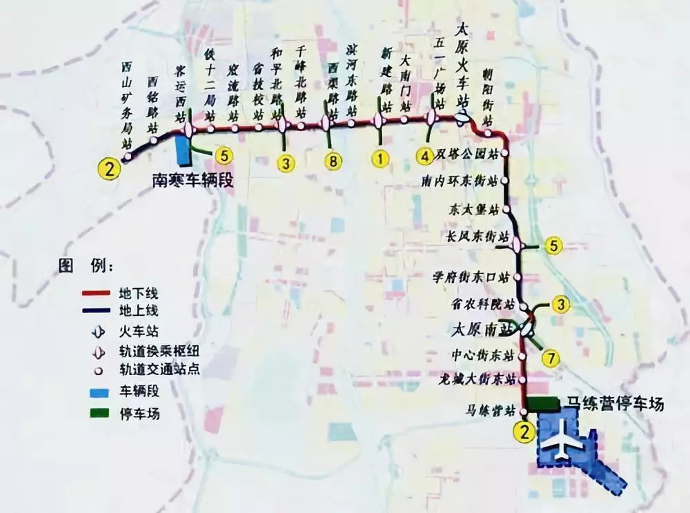 1号线走向规划图地铁3号线蓄势待发,连接新旧城区发展太原地铁3号线