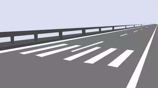 高速公路车距确认标线为白色平行粗实线,与车距确认标志配合使用,设