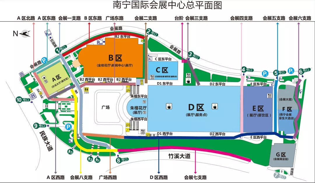南宁国际会展中心总平面图