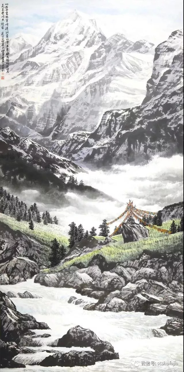 川网快讯四川画家李兵高原雪山画倾倒金陵观众