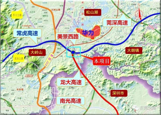 因此,东莞将扩建大岭山互通立交 常虎,龙大高速公路大岭山互通(华为