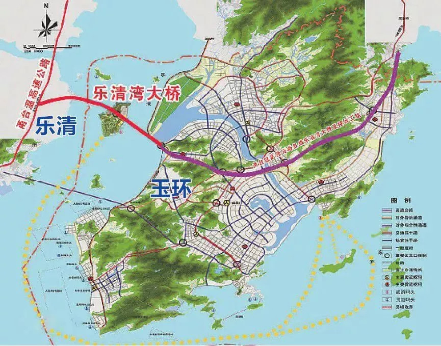 乐清湾大桥及接线工程是甬台温高速公路复线的组成路段,起于台州市