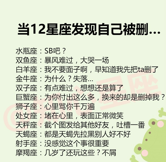 爱情和钱12星座选什么?当12星座发现自己被删的时候