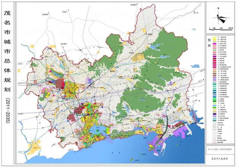茂名市中心城区土地利用规划图