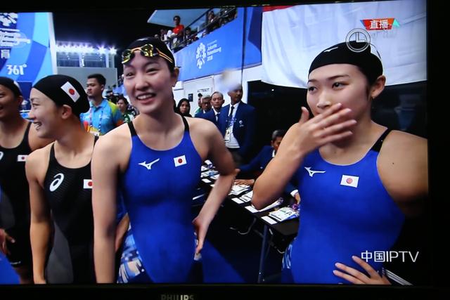 2018年雅加达亚运会游泳比赛女子4x100米混合泳接力决赛,由陈洁