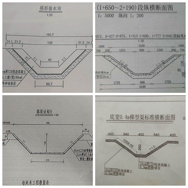 梯形排水沟图纸