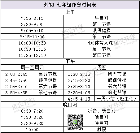 收藏2018武汉新初一师资情况及作息时间大汇总新学期必看