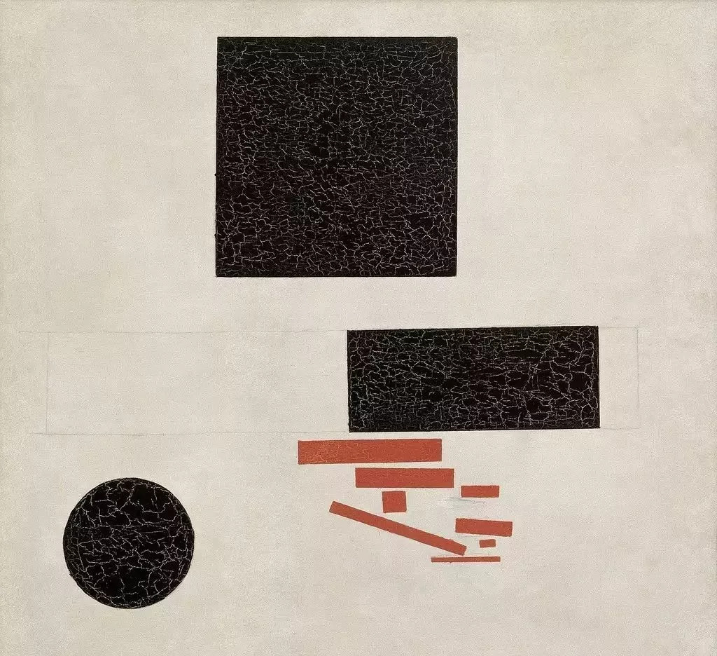 今天,马列维奇的《白底上的黑色方块》已经成为了现代画的一个标志