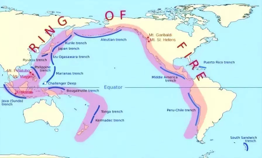 环太平洋火山带是一个围绕太平洋发生地震及火山爆发的地区,全球超过9