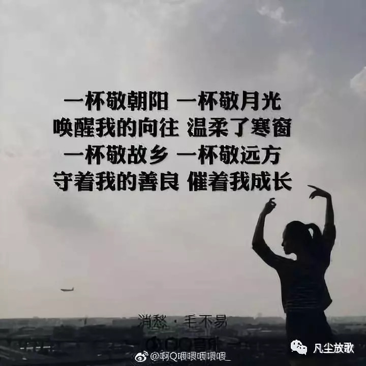 凡尘放歌消愁的酒一杯敬明天一杯敬过往