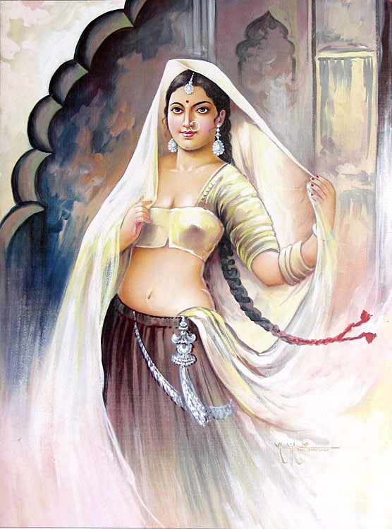 印度绘画里的古典美女