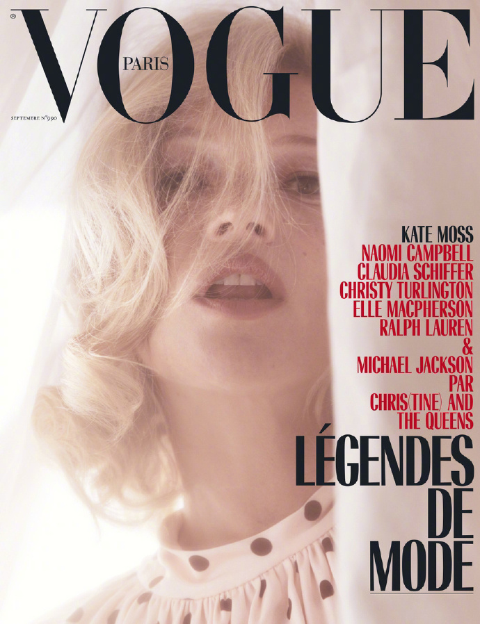 KateMoss登上法国版《VOGUE》金九封面