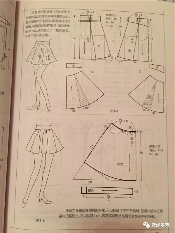 裁缝学苑好看的半身裙公式裁剪图
