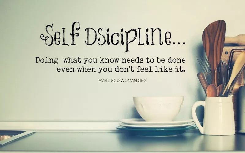 self-discipline is doing what needs to be done when it needs to