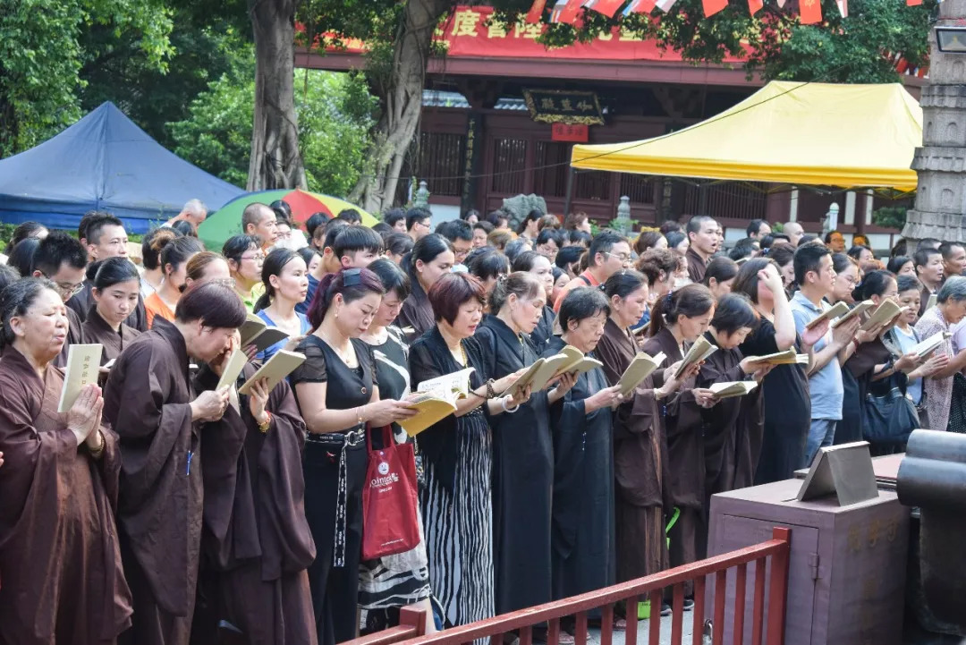 水陆法会第六天丨举行瑜伽焰口法会明日法会圆满将隆重举行送圣仪式