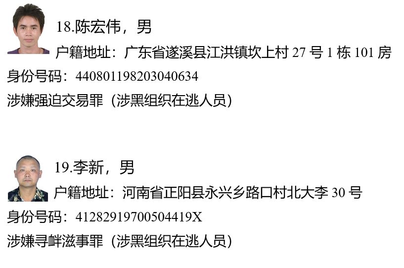 这2个江门人被悬赏通缉!认准50名逃犯,举报一名最高奖5万!