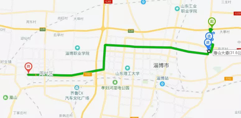 新建路(向西)——周村古商城 滨博高速泰安,临沂方向来的朋友们: 如下