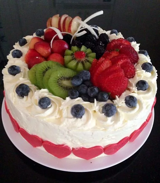 蛋糕上的水果艺术