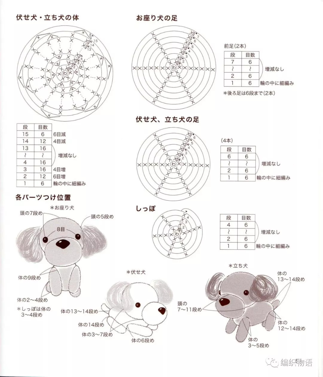 好书分享:每日一款钩针小狗玩偶 详细过程图解全都有