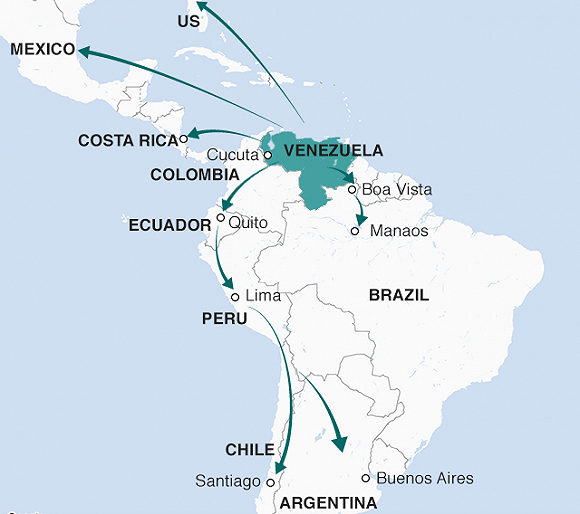 3年160万人出逃 委内瑞拉难民危机堪比叙利亚