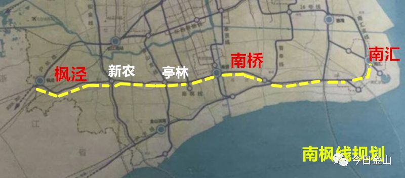 上海2035规划公布的"轨道交通图"显示有南枫线