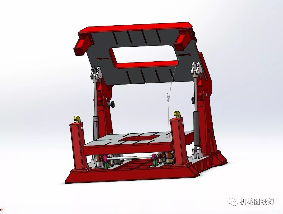 【工程机械】翻转式液压模架25t三维模型图纸 solidworks设计