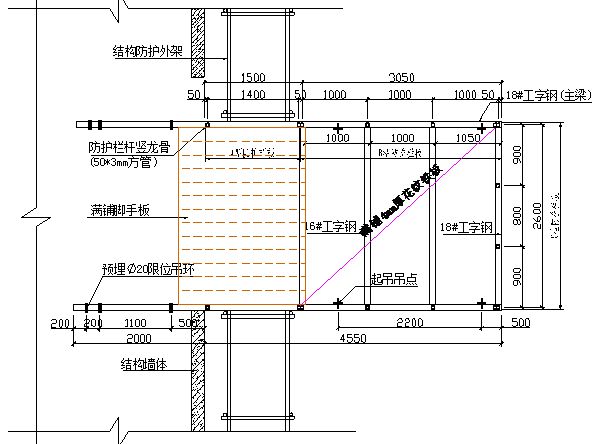 悬挑式卸料平台制作施工技术交底有详细做法示意图