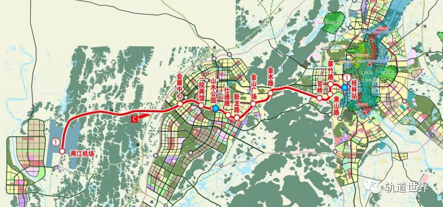 桂林市城市轨道交通建设规划(2019--2022)公示版 单轨