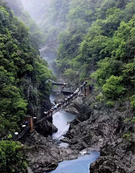 在远古造山运动时的强烈地形切割和流水长期冲刷让它成为"浙中大峡谷"