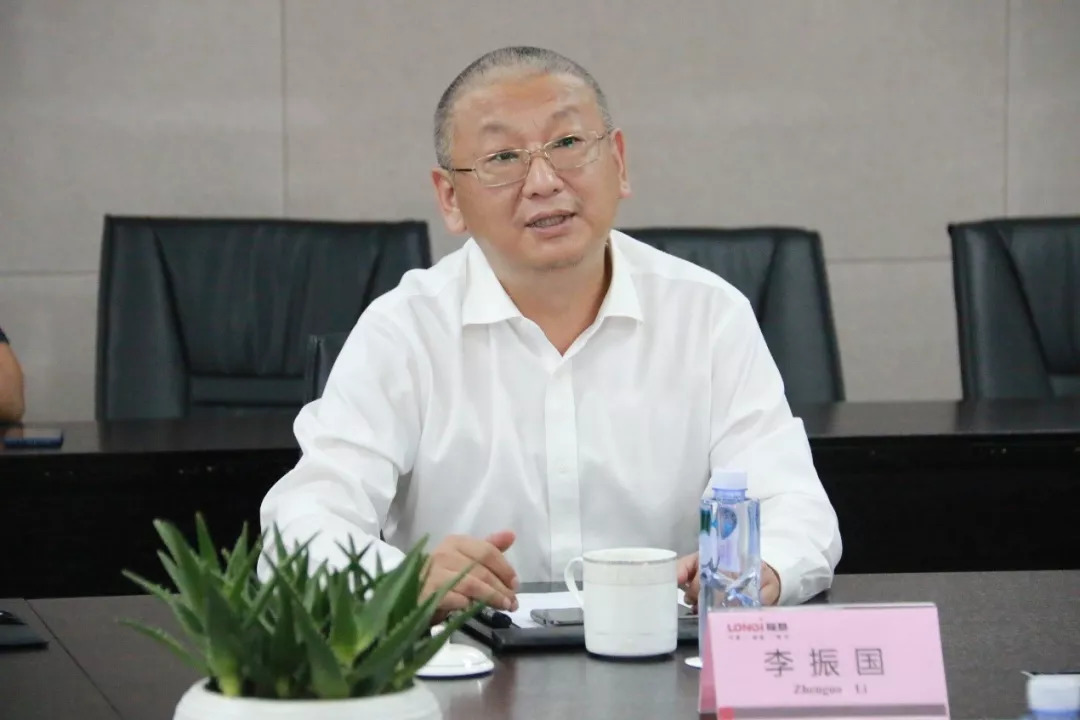 李振国总裁陪同严维佳副市长参观西安组件厂