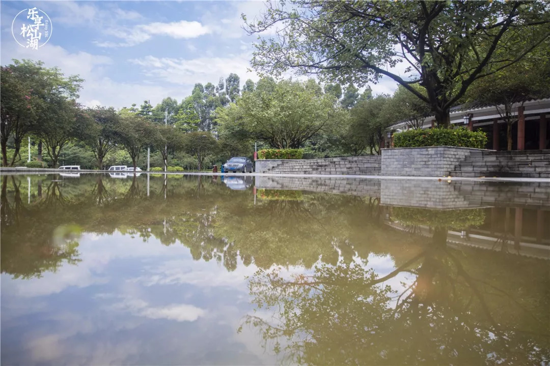 把状元笔公园雨后的美映射出来