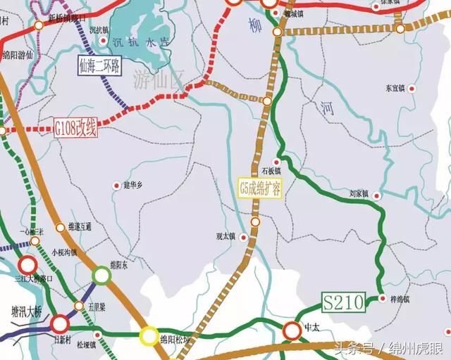 05 省道205线改道 省道205线绵阳绕城游仙段改线工程全长31.