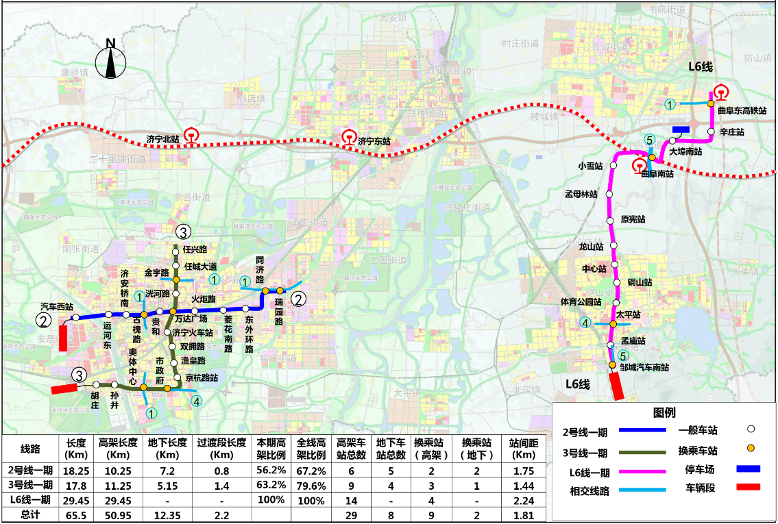 重磅济宁市城市轨道交通第一轮建设规划公示设置车站37座
