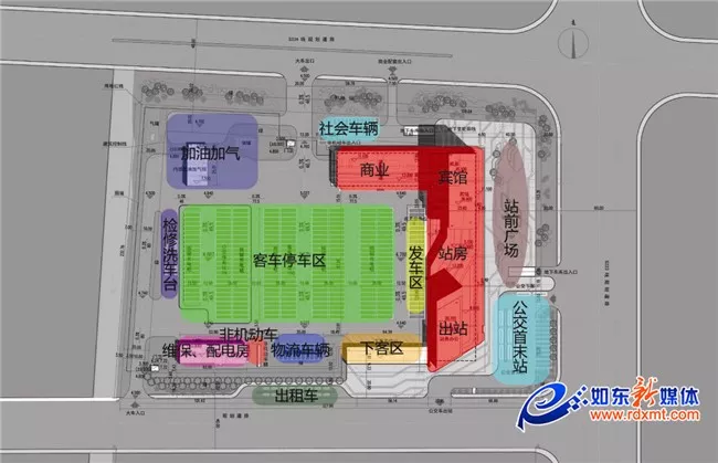 如东新汽车站开建近3个月,进展如何?(附海量高清设计图)