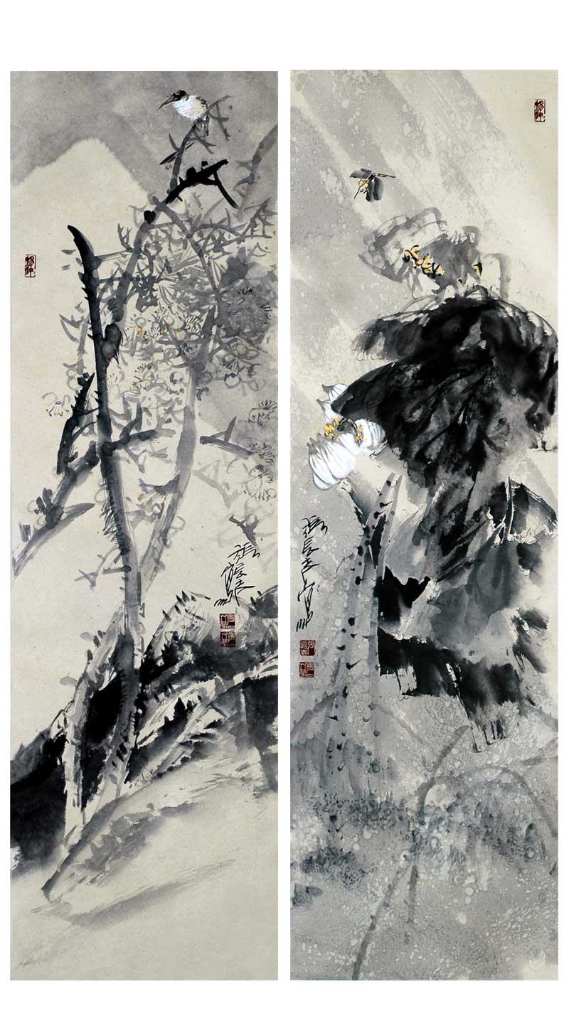 除了大写意花鸟之外,张长志先生的所有水墨大写意作品,都蕴含着他长期