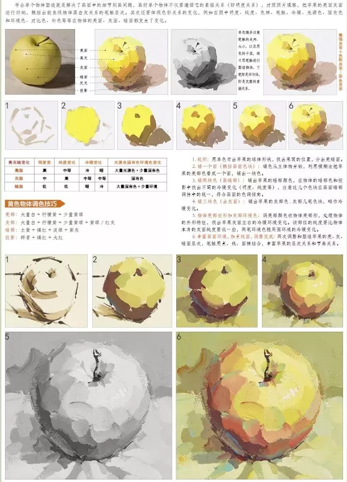 水粉知识小贴士色彩单体苹果知识解析你值得拥有