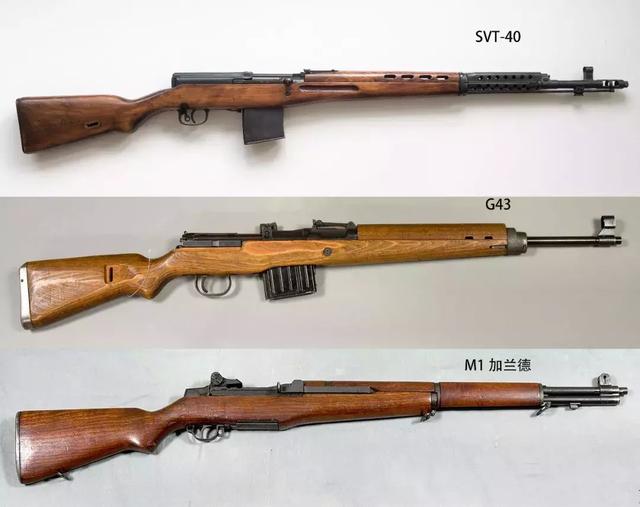 大家想到的都是美国m1加兰德,苏联svt40以及德国g43半自动步枪