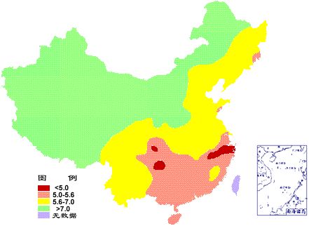 我国三大酸雨区