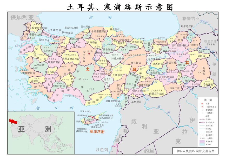 36万平方公里,人口8081万人,其中97%的土地位于小亚细亚半岛,欧洲部分