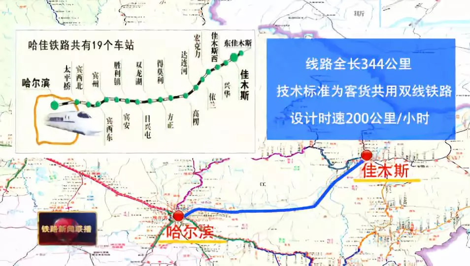 佳木斯到哈尔滨高铁预计2018年9月30日正式投入运营