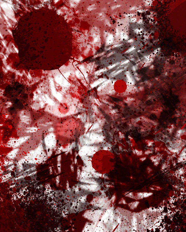 一组插画师由罗绘制设计的血色暗系背景素材
