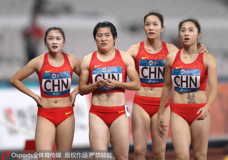 高清:田径女子4x100米接力决赛 中国队憾得亚军看点