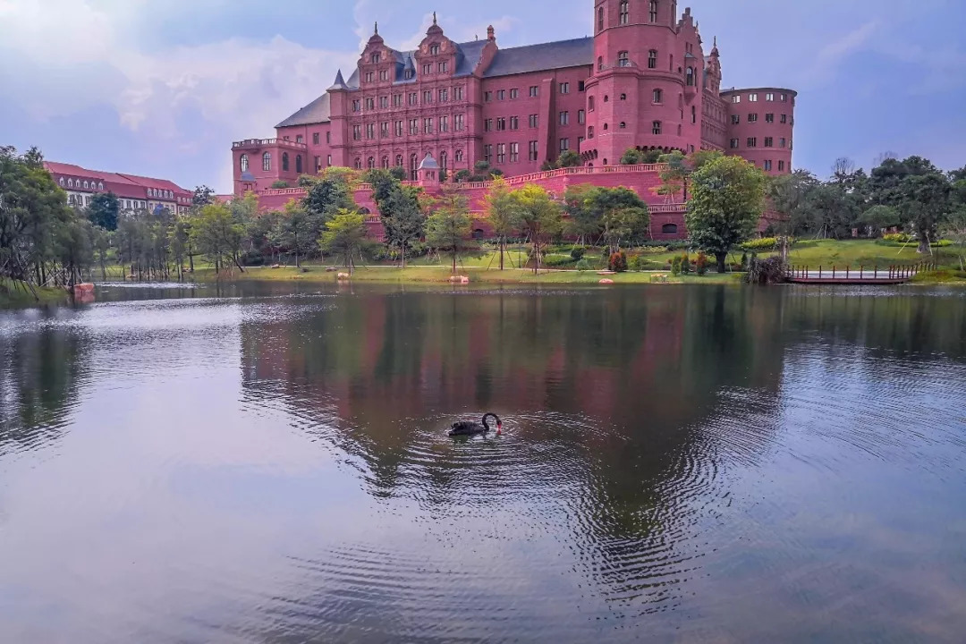 生机的共鸣,早在土建开始时已大量植树,并从华为坂田基地移来黑天鹅