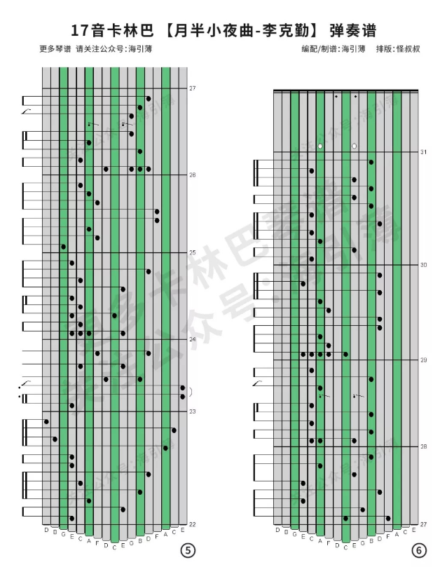 卡林巴曲谱入门_卡林巴简谱入门曲谱(3)