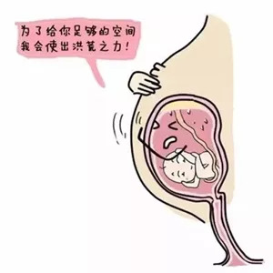 怀孕5个月的时候 子宫进一步增大 肚子看起来更鼓啦 肚脐下方差不多两