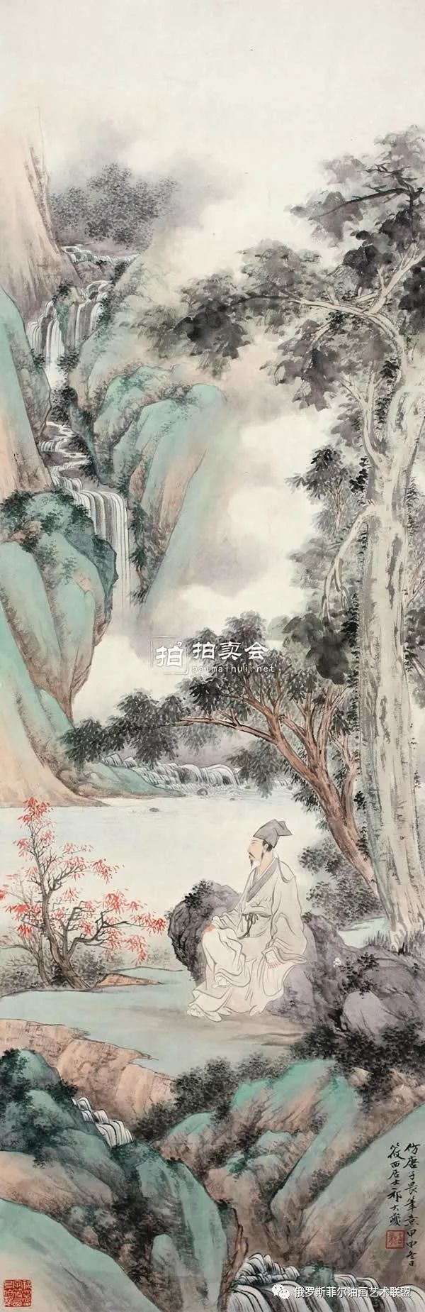 【国画精品】中国画家祁大夔的仿古山水作品欣赏